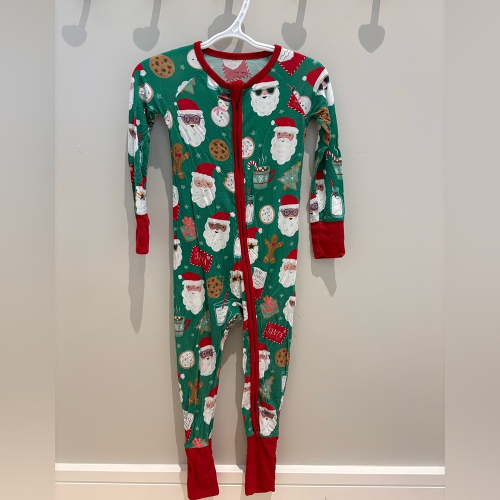 Little Sleepies Zippy in Christmas Print - Bamboo Pajamas